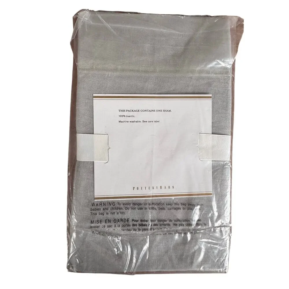 2 Pottery Barn Linen Shams - Standard size 26 x 20 Inch - Brand New